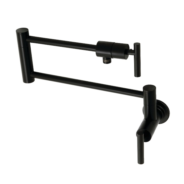 KS4100CML Manhattan Wall Mount Pot Filler, Matte Black